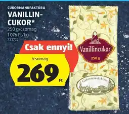 ALDI CUKORMANUFAKTÚRA VANILLINCUKOR ajánlat