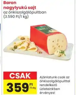 Spar Market Baron nagylyukú sajt ajánlat