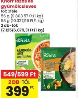 Spar Market Knorr főzős és gyümölcsleves ajánlat