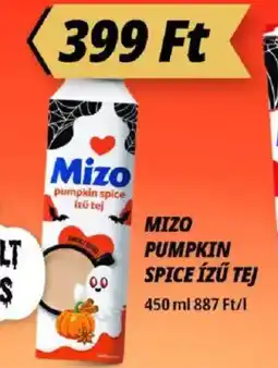 Príma Mizo pumpkin spice ízű tej ajánlat