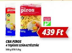 Príma Cba piros 4 tojásos száraztészták ajánlat