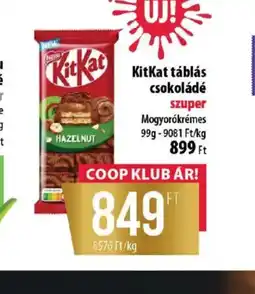 Coop KitKat táblás csokoládé ajánlat