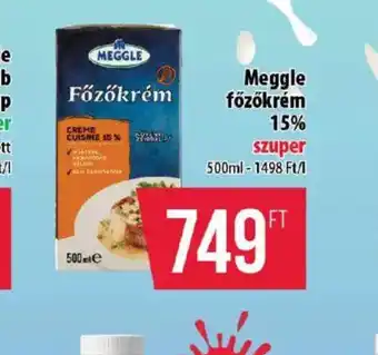 Coop Meggle főzőkrém ajánlat