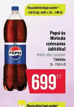 Coop Pepsi és Mirinda szénsavas üdítőital ajánlat