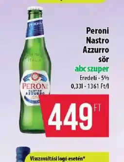 Coop Peroni Nastro Azzurro sör ajánlat