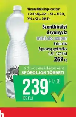 Coop Szentkirályi ásványvíz ajánlat