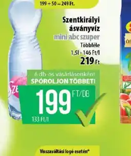 Coop Szentkirályi ásványvíz ajánlat