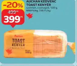 Auchan Toast Kenyér ajánlat