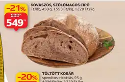 Auchan KOVÁSZOS, SZŐLŐMAGOS CIPO ajánlat