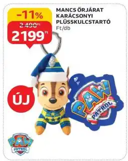 Auchan MANCS ŐRJÁRAT KARÁCSONYI PLÜSSKULCSTARTÓ ajánlat
