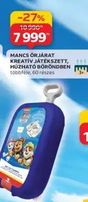 Auchan MANCS ŐRJÁRAT KREATÍV JÁTÉKSZETT, HÚZHATÓ BŐRÖNDBEN ajánlat