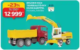 Auchan BRUDER MAN TEHERAUTÓ EGY MUNKAGÉPPEL ajánlat