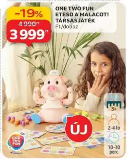 Auchan ONE TWO FUN ETESD A MALACOT! TÁRSASJÁTÉK ajánlat