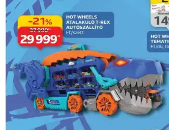 HOT WHEELS ÁTALAKULÓ T-REX AUTÓSZÁLLÍTÓ