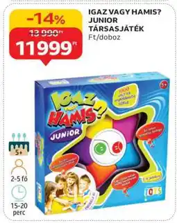 Auchan IGAZ VAGY HAMIS? JUNIOR TÁRSASJÁTÉK ajánlat
