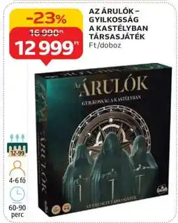 Auchan Az Árulók – Gyilkosság a Kastélyban Társasjáték ajánlat