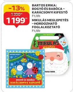 Auchan BARTOS ERIKA: BOGYÓ ÉS BABÓCA – KARÁCSONYI KIFESTŐ ajánlat