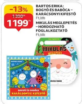 Auchan BARTOS ERIKA: BOGYÓ ÉS BABÓCA – KARÁCSONYI KIFESTŐ ajánlat