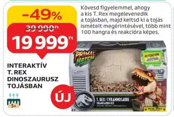 Auchan INTERAKTÍV T-REX DINOSZAURUSZ TOJÁSBAN ajánlat