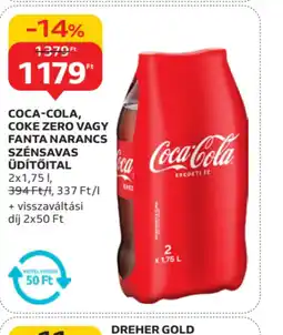 Auchan COCA-COLA, COKE ZERO VAGY FANTA NARANCS ajánlat