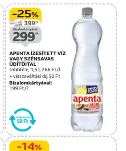 Auchan APENTA ÍZESÍTETT VÍZ VAGY SZÉNSAVAS ÜDÍTŐITAL ajánlat
