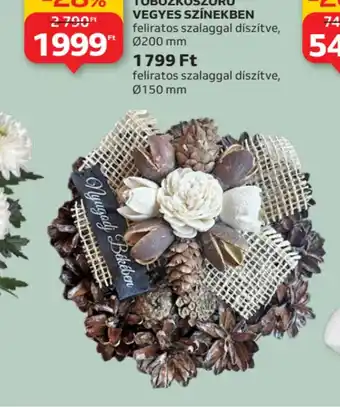 Auchan DÍSZÍTETT TOBOZKOSZORÚ ajánlat