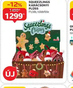 Auchan Squeezlings Karácsonyi Plüss ajánlat