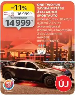 Auchan ONE TWO FUN TÁVIRÁNYÍTÁSÚ ÁTALAKULÓ SPORTAUTÓ ajánlat