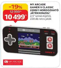 Auchan MY ARCADE GAMER V CLASSIC 220IN1 HORDOZHATÓ JÁTÉKKONZOL ajánlat