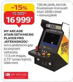 Auchan MY ARCADE ATARI 50TH MICRO PLAYER PRO JÁTÉKKONZOL ajánlat