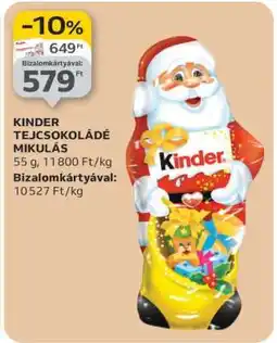 Auchan KINDER TEJCSOKOLÁDÉ MIKULÁS ajánlat