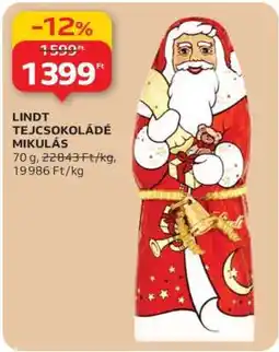Auchan Lindt Tejcsokoládé Mikulás ajánlat