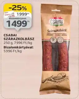Auchan CSABAI SZÁRAZKOLBÁSZ ajánlat