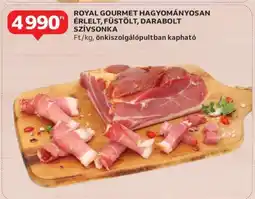 Auchan ROYAL GOURMET HAGYOMÁNYOSAN ÉRLELT, FÜSTÖLT, DARABOLT SZÍVSONKA ajánlat