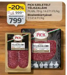 Auchan PICK Szeletelt téliszalámi ajánlat