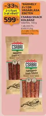 Auchan CSABAI SNACK KOLBÁSZ ajánlat