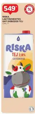 Auchan Riska Laktózmentes UHT Dobozos Tej ajánlat