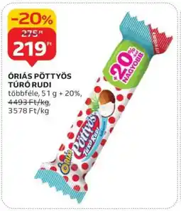 Auchan Óriás Pöttyös Túró Rudi ajánlat