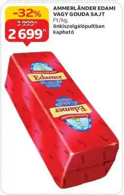 Auchan AMMERLÄNDER EDAMI VAGY GOUDA SAJT ajánlat