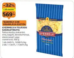 Auchan Gyermelyi 4 tojásos száraztészta ajánlat