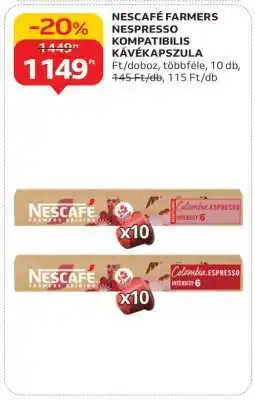 Auchan NESCAFÉ Farmers Nespresso Kompatibilis Kávékapszula ajánlat