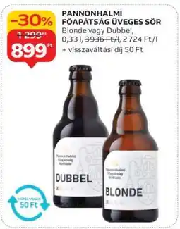 Auchan Pannonhalmi Főapátság üveges sör ajánlat