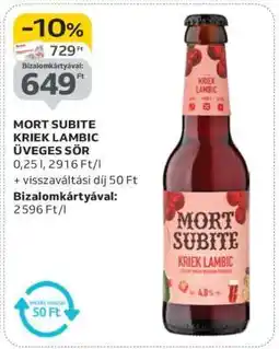 Auchan MORT SUBITE KRIEK LAMBIC ÜVEGES SÖR ajánlat