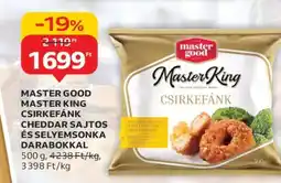 Auchan MASTER GOOD MASTER KING CSIRKEFÁNK CHEDDAR SAJTOS ÉS SELYEMSONKA DARABOKKAL ajánlat