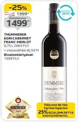 Auchan Thummerer Egri Cabernet Franc-Merlot ajánlat