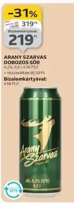 Auchan Arany Szarvas Dobozos Sör ajánlat