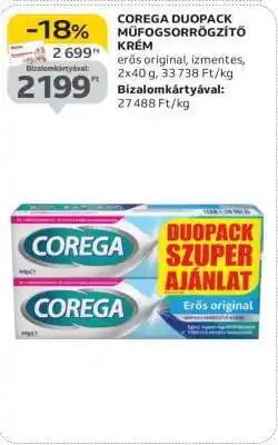 Auchan COREGA DUOPACK MŰFOGSORRÖGZÍTŐ KRÉM ajánlat