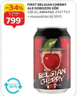 Auchan FIRST BELGIAN CHERRY ALE DOBOZOS SÖR ajánlat