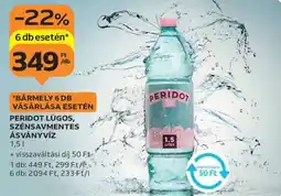 Auchan PERIDOT LÚGOS SZÉNSAVMENTES ÁSVÁNYVÍZ ajánlat