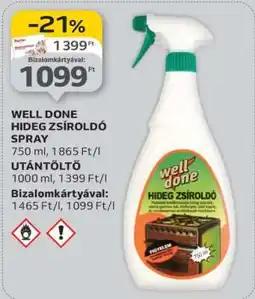 Auchan WELL DONE HIDEG ZSÍROLDÓ SPRAY ajánlat